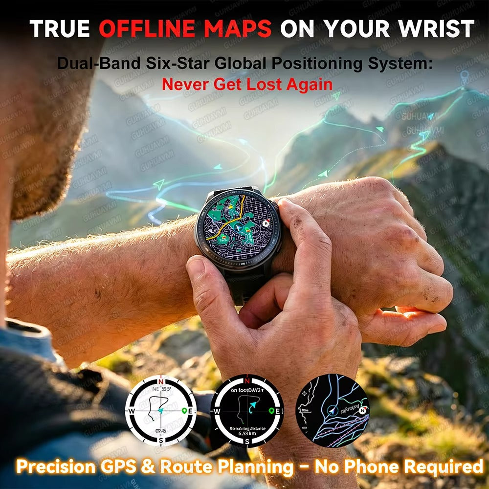 4G GPS Smartwatch with Offline Maps, Compass, and Music