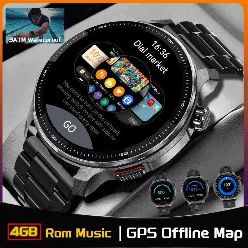 4G GPS Smartwatch with Offline Maps, Compass, and Music